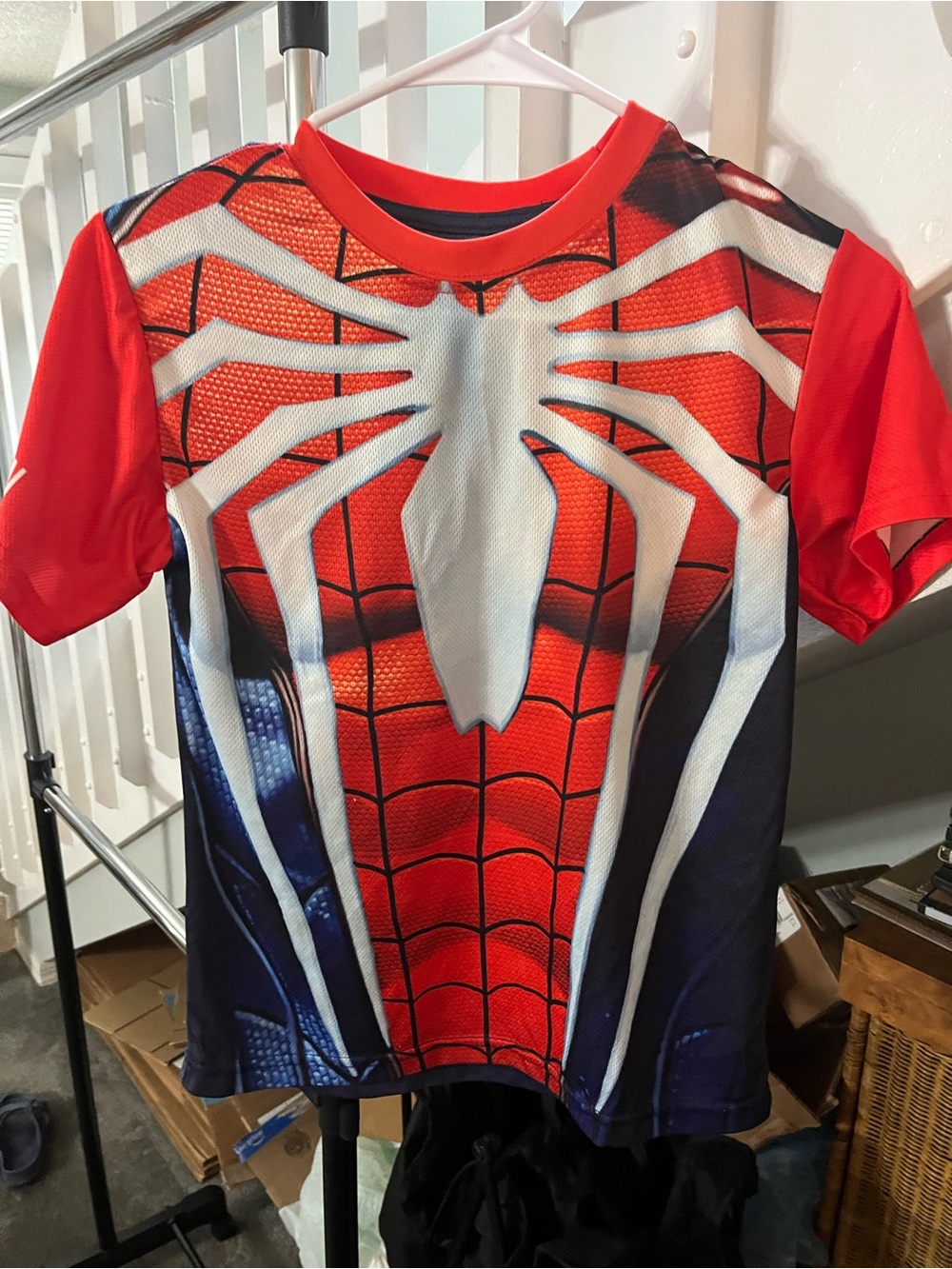 Marvel Red and Blue Spider-Emblem Short Sleeve Tee